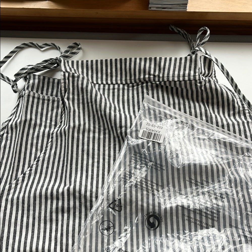 Striped Overalls Black and White - Brand new. Never Worn